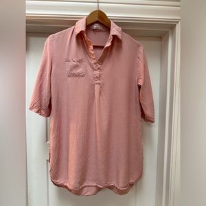 Ekauer dusty rose pink tunic size small GUC